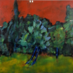 Acryl schilderij op papier, Maya Wildevuur, Toscane, 2000